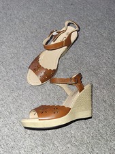 Plateausandalen braun beige gebraucht kaufen  Deutschland