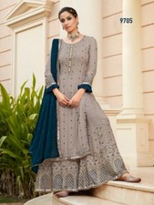 Indio Bollywood Plazzo Diseñador Pakistaní Mujer Vestido de Fiesta Salwar Kameez comprar usado  Enviando para Brazil