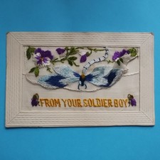 Silk embroidered postcard for sale  TELFORD