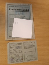 Ddr kfz brief gebraucht kaufen  Tangerhütte