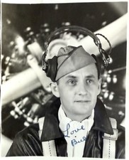 Bonito retrato de soldado foto VINTAGE década de 1940 gay int piloto bombardeiro fundo comprar usado  Enviando para Brazil