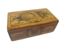 Caixa de costura antiga Queen Victoria Jubilee 1887 Clark & Co. publicidade comprar usado  Enviando para Brazil