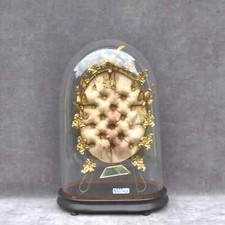 Requintado antigo vitoriano oval cúpula nupcial de vidro com almofada de veludo ornamentada comprar usado  Enviando para Brazil