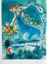 Litografía original Marc Chagall certificado de autenticidad numerada a mano firmada coleccionable segunda mano  Embacar hacia Mexico
