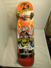 Usado, Vintage KRYPTONICS Skate 31" Old School Placa de Madeira Rad Skull Motor comprar usado  Enviando para Brazil