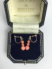 Coral earrings 9ct for sale  LIVERPOOL