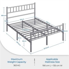 Double metal bed for sale  IPSWICH