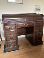 oak roll top desk for sale  WATFORD