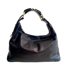 Bolsa de ombro GUCCI Horsebit couro preto hobo, usado comprar usado  Enviando para Brazil