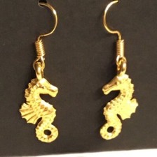 Seahorse earrings handcrafted for sale  Denver