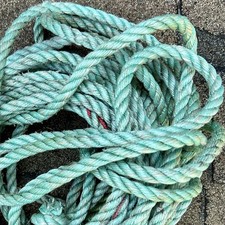 60' Maine Weathered Lagosta Barco Armadilha Bóia Corda Verde e Branca 1/2" Reciclagem Náutica comprar usado  Enviando para Brazil