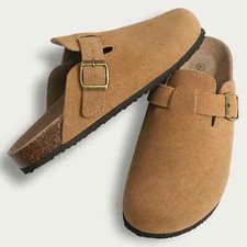 Chinelos de couro de cortiça moda verão sandálias sapatos usar sandálias de sola grossa tamanco, usado comprar usado  Enviando para Brazil