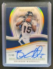 2023 Immaculate Collection Brandon Marshall Immaculate Records autografado #11/49, usado comprar usado  Enviando para Brazil