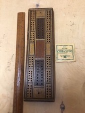 Vintage parquetry cribbage for sale  HYDE