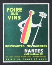Publicité 1960 foire d'occasion  Nantes-