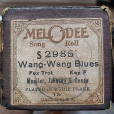 RARO Original "Wang Wang Blues" rolo de piano tocado por Eubie Blake com ótimo arr comprar usado  Enviando para Brazil