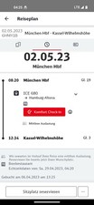 Zugticket münchen kassel gebraucht kaufen  Paderborn