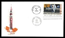 Mayfairstamps US FDC 1969 First Man on Moon Apollo 11 First Day Cover aat_76671, usado comprar usado  Enviando para Brazil