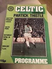 Celtic partick programmes for sale  GLASGOW