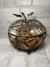 Gaiola de arame em forma de abóbora 8” polegadas de diâmetro suporte Potpourri aroma outono outono comprar usado  Enviando para Brazil