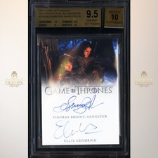 JOJEN REED/MEERA REED 2019 HBO Game of Thrones Dual Auto BGS 9.5 AUTOMÁTICO 10 S1 comprar usado  Enviando para Brazil
