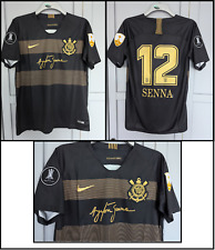CAMISA DE FUTEBOL CORINTHIANS 2018 2019 TAMANHO G AYRTON SENNA 12# ENVIADA PARA O REINO UNIDO comprar usado  Enviando para Brazil