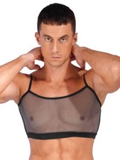Colete masculino sem mangas Y costas músculo meia crop tops fitness academia sutiã esportivo regata comprar usado  Enviando para Brazil