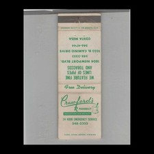 Matchbook cover drug for sale  Raymond