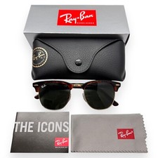 Óculos de sol Ray-Ban RB3016 W0366 Clubmaster marrom tartaruga e dourado 49 mm com estojo comprar usado  Enviando para Brazil