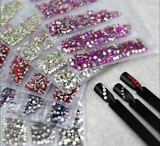 1200 piezas Cristales de imitación para arte en uñas tamaño partición para decoración de uñas segunda mano  Embacar hacia Mexico