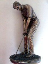 Bronze figurine golfer for sale  BURY ST. EDMUNDS