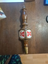 Torneira de cerveja Budweiser King of Beers madeira 12" altura alça 3 lados comprar usado  Enviando para Brazil