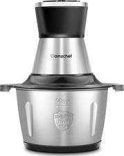 Moedor de carne elétrico, processador de alimentos AMZCHEF 500W com tigela de aço inoxidável (8 comprar usado  Enviando para Brazil
