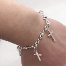 Silver cross bracelet for sale  LONDONDERRY