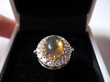 Bague cabochon blanc d'occasion  Angers-