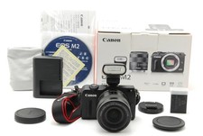 🎦 [ N Estado perfeito na caixa] Canon EOS M2 EF-M 18-55mm F3.5-5.6 IS STM preta do Japão comprar usado  Enviando para Brazil