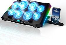 Almohadilla de enfriamiento para computadora portátil para juegos KLIM V8 con 8 ventiladores, soporte enfriador para portátil con iluminación RGB segunda mano  Embacar hacia Argentina