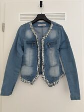 Jeansjacke jacke perlen gebraucht kaufen  Esslingen am Neckar