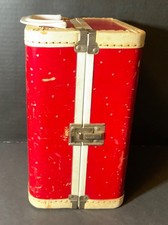 Boneca vintage vermelha gateway baú 10,25” de altura padrão cabo branco gaveta interna comprar usado  Enviando para Brazil