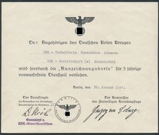 Rotes kreuz belobigungsschreib gebraucht kaufen  Dinklage