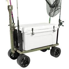 Vagão dobrável utilitário de pesca ao ar livre camuflado com suporte de vara | Rodas refrigeradoras comprar usado  Enviando para Brazil
