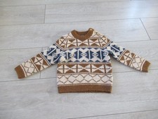 Pull jacquard marron d'occasion  Conflans-Sainte-Honorine