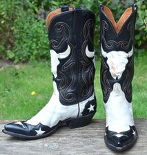 Botas de caubói RODNEY AMMONS CUSTOM cabeça de touro cabelo de bezerro assinado 8.5D masculinas 10M femininas, usado comprar usado  Enviando para Brazil