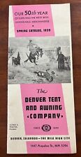 1939 Denver tenda e toldo 50º ano catálogo 24 pp Denver Colorado vagão de ovelhas comprar usado  Enviando para Brazil