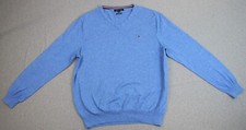 Suéter pulôver masculino Tommy Hilfiger XL azul algodão premium gola V, usado comprar usado  Enviando para Brazil