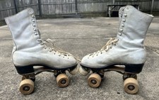 Rodas de madeira vintage Hyde Chicago Roller Skate Co Ware Bros PAT 1914 comprar usado  Enviando para Brazil
