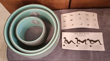 Conjunto de 3 rodas de ioga elástica Chirp Plexus 12" 10" 6" cinza e aquático e manual comprar usado  Enviando para Brazil