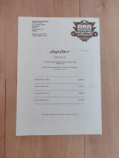 Jupiter jukebox pricelist for sale  LIVERPOOL
