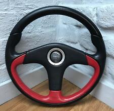 Volante Momo D35 genuíno couro vermelho e preto 350mm. Datado de 1997.  7D, usado comprar usado  Enviando para Brazil