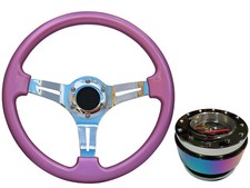 Pink chrome steering for sale  PETERBOROUGH